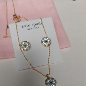 Kate Spade All Seeing Mini Pendent Necklace And Earrings Set